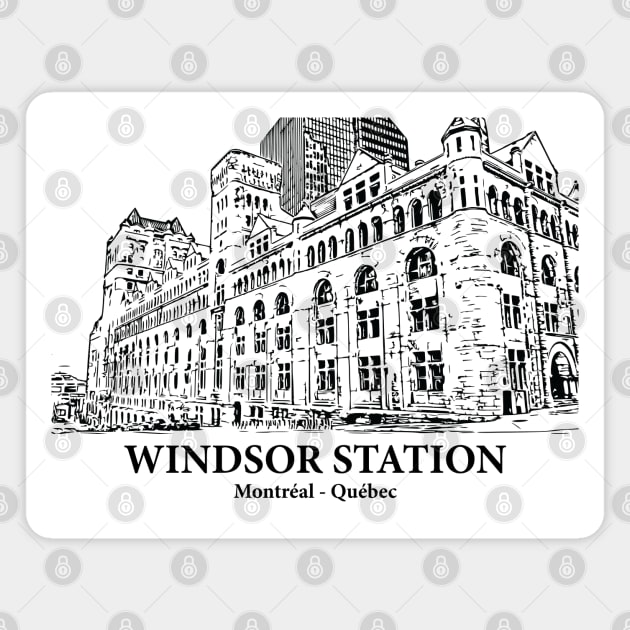 Windsor Station - Montréal QC Magnet by Lakeric